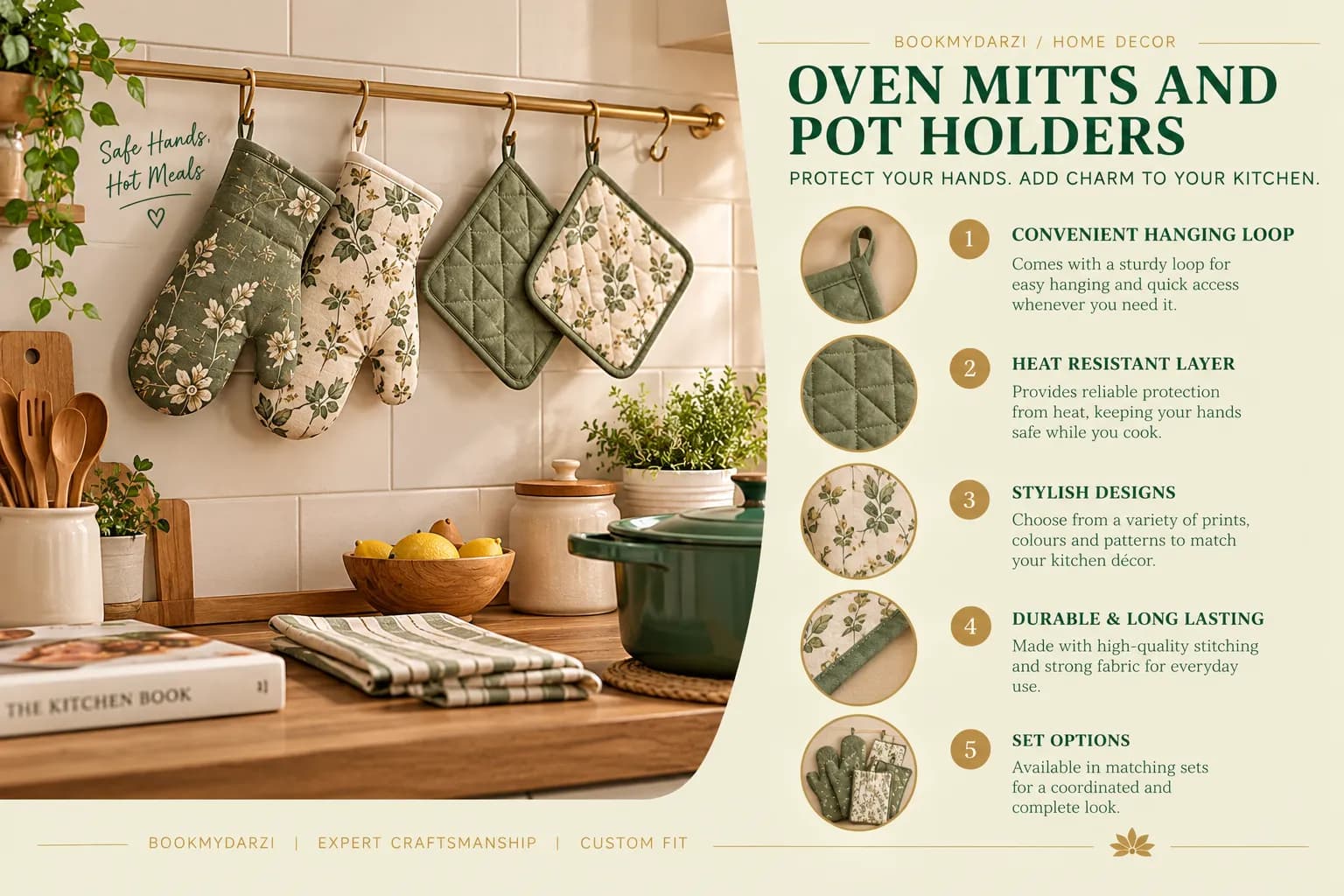 Oven mitts and pot holders
