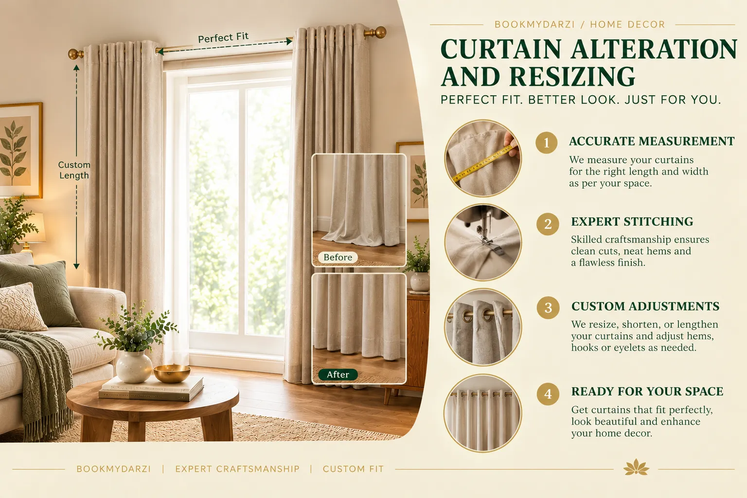 Curtain alteration and resizing