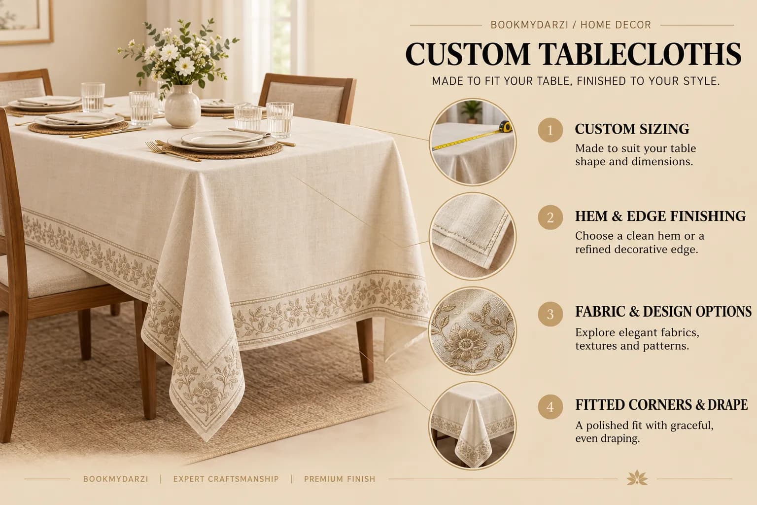 Custom tablecloths