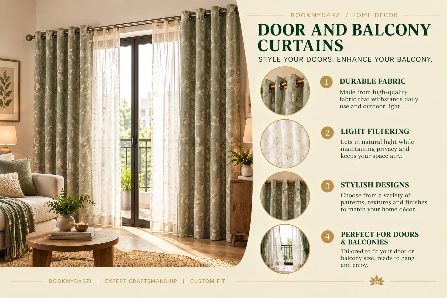 Door and balcony curtains