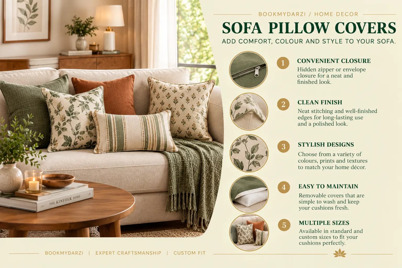 Sofa pillow covers
