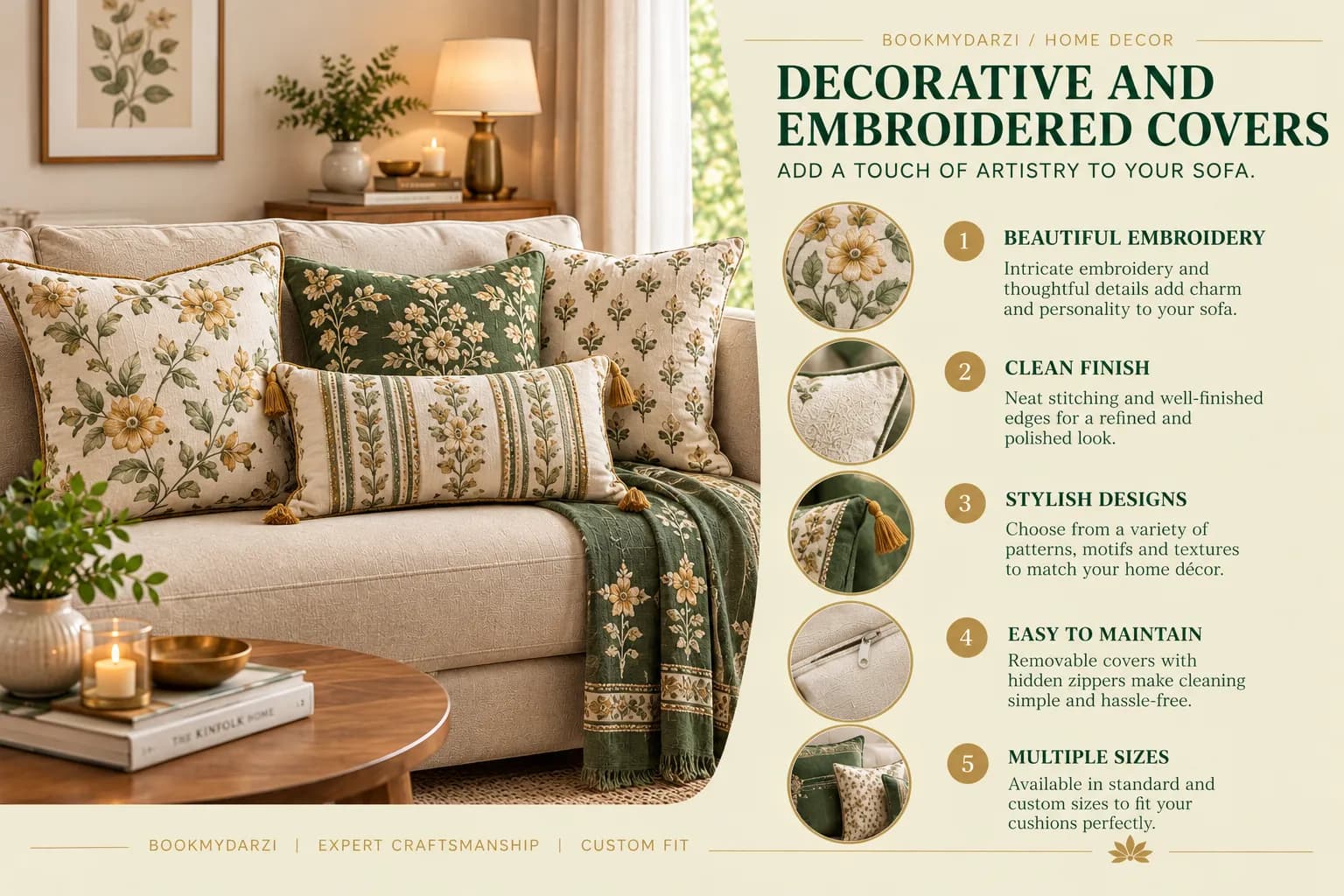Decorative and embroidered covers