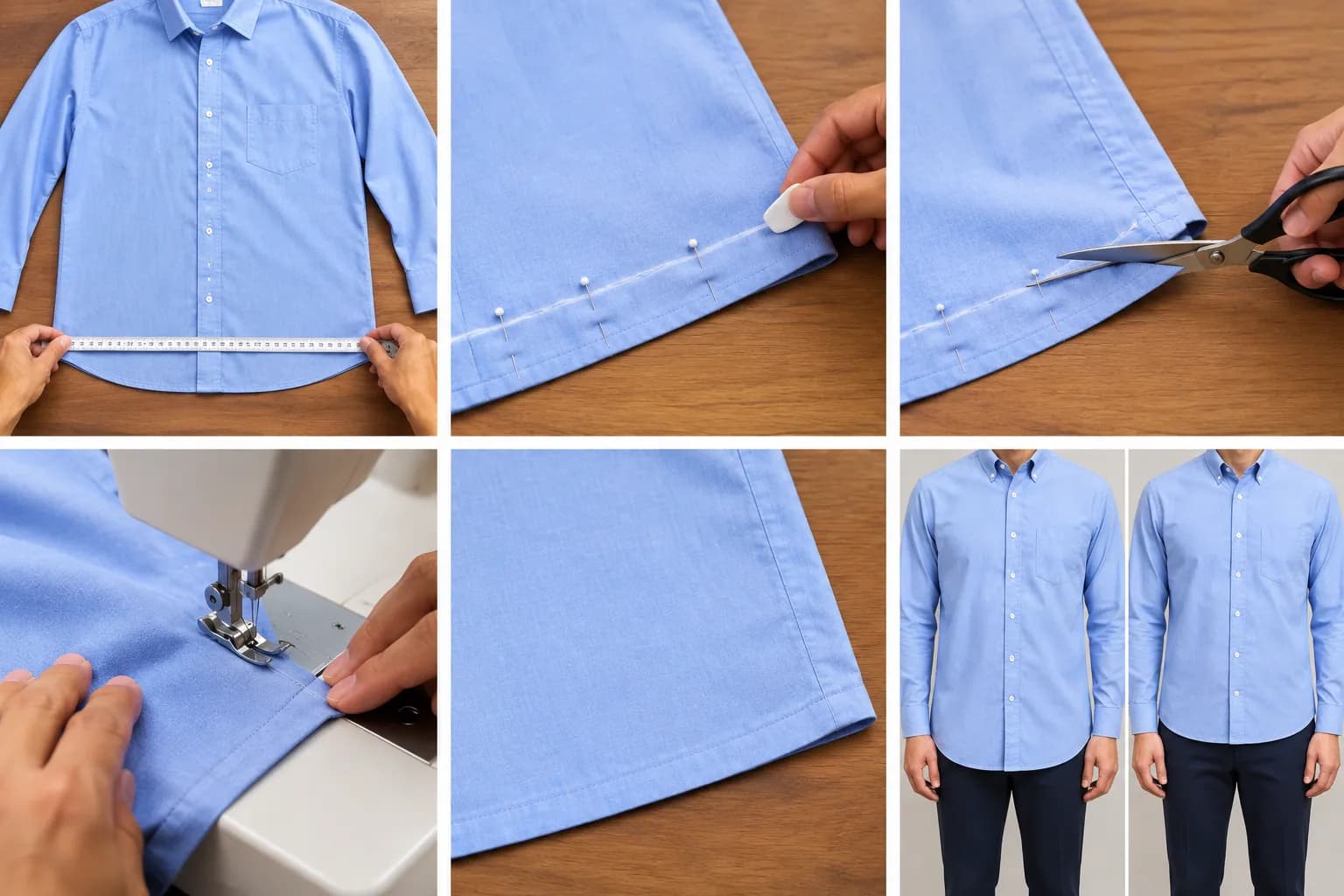 Shirt length shortening